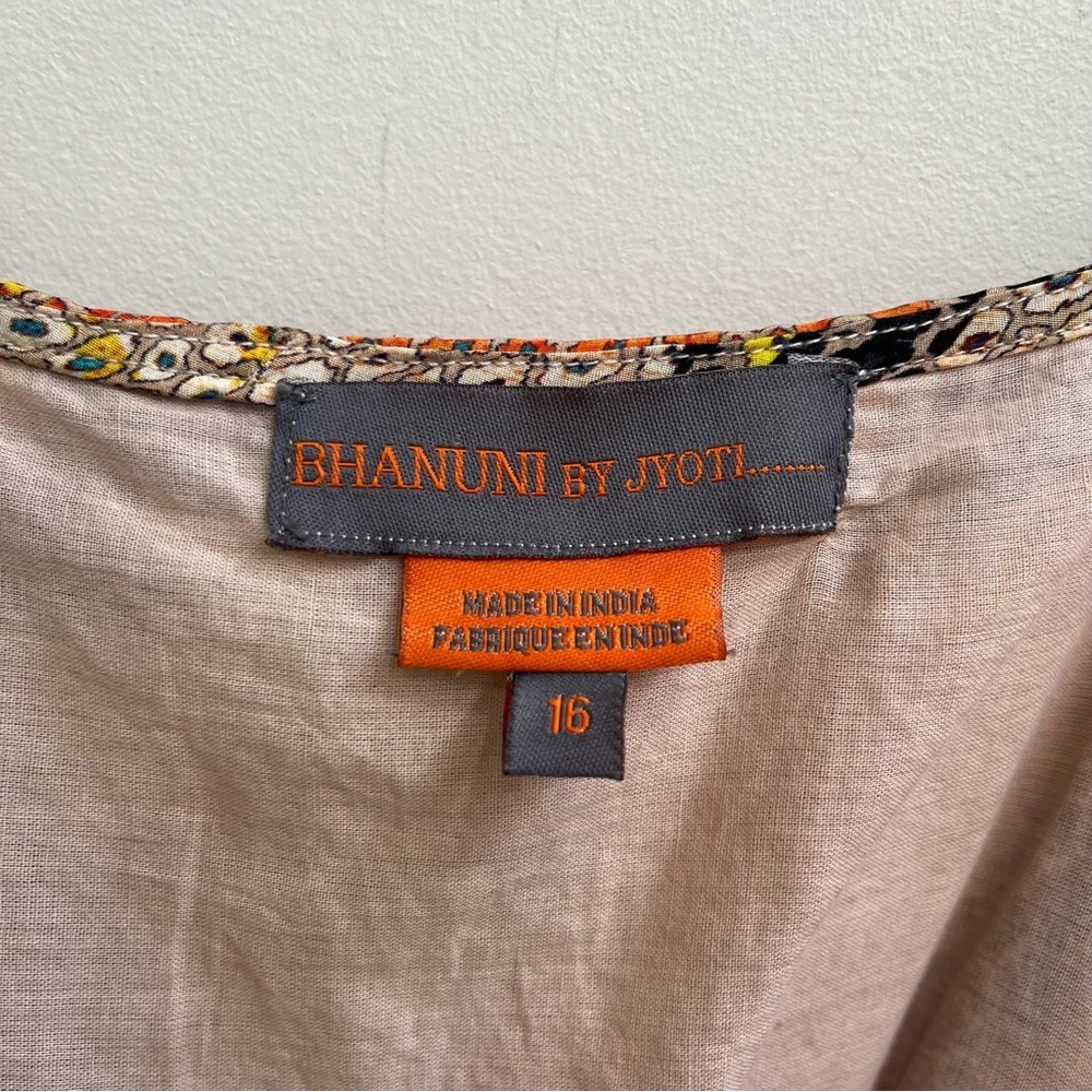 Anthropologie BHANUNI by Jyoti Kathryn Ruffled Wrap Maxi Dress Mosaic Size 16 - Picture 13 of 14